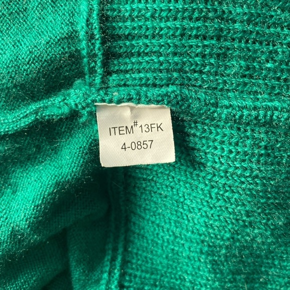 ORVIS 100% Wool Kelly Green Turtleneck Sweater Medium - Picture 13 of 16